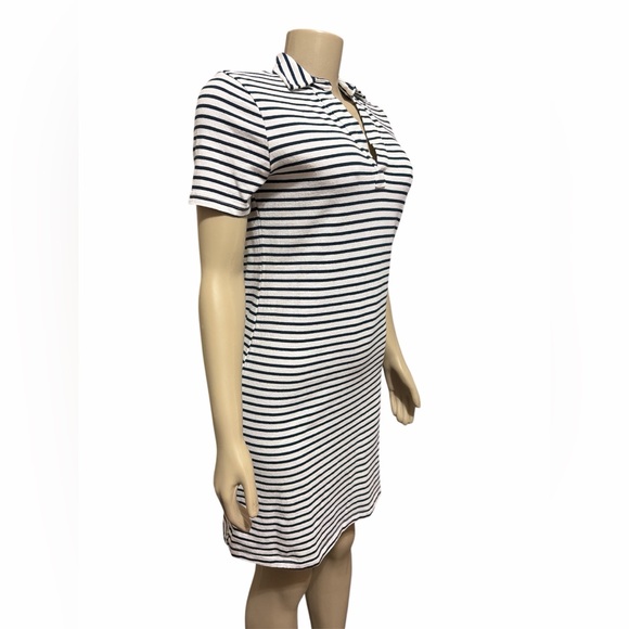 NWT Southern Tide Sz XS Demi Navy White Stripe Short Sleeve Polo Dress Cotton - Picture 3 of 11